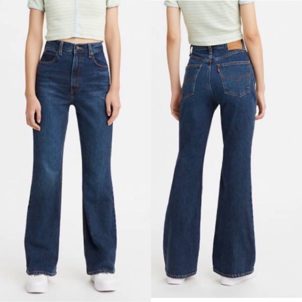 Levi’s Big E Vintage Collection Reproduction 70’s High Flare Dark Wash Jeans